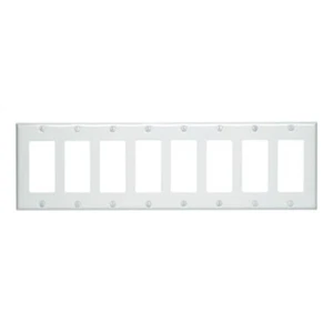 NEU 8-Gang Dekorateur lackiert WEISS Stahl Wandplatte Decora Industrie Schalter - Bild 1 von 2