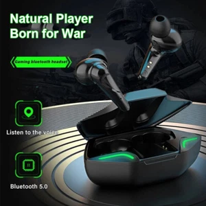 TWS Bluetooth Gaming Earbuds Wireless Earphone Waterproof Headset Premium Sound - Picture 1 of 7