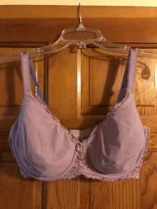 Victoria's Secret BH 36DD Lavendel Blumen Spitzenbesatz Push up. Leicht gepolstert - Bild 1 von 5