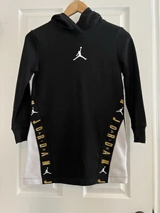 Jordan Shirt Teens Small Black Spell Out Pullover Long Sleeve Hoodie Youth - Picture 1 of 2