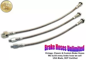 STAINLESS BRAKE HOSE SET Ford Falcon Station Wagon 1966 - Picture 1 of 3