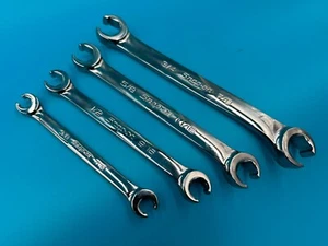 NEW Snap-On Tools 4pc SAE Double End Flare Nut Wrench Set 3/8"- 7/8" RXFS USA - Picture 1 of 6