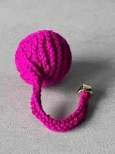 For Charity ~ REDUCED ~ Handmade Hand Knitted Catnip Cat Kitten Bell Toy Ball - Picture 1 of 2