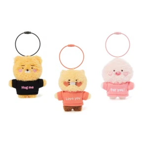 Kakao Friends Love for you plush doll Keyring Bag chain Ryan & Choonsik Apeach - Picture 1 of 11
