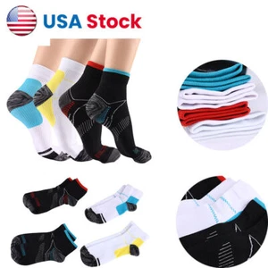 1-5PAIRCompression Socks Arch Ankle Running Support Mens Women Plantar Fasciitis - Picture 1 of 71