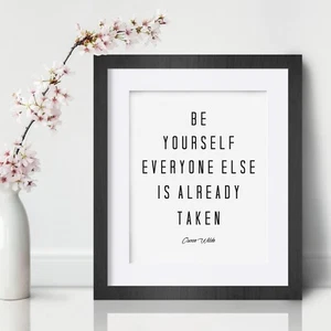 Oscar Wilde Inspirational Wall Art Print Motivational Quote Poster Decor Gift - Picture 1 of 4