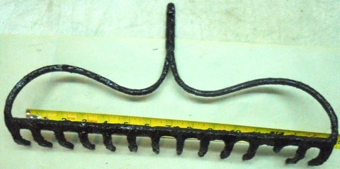 ANTIQUE Vintage PRIMITIVE 13 Tine Garden CULTIVATOR RAKE Farm Tool Cover