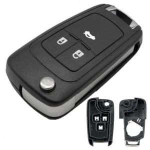 3 Button Remote Flip Car Key Fob Case Cover Fit For Vauxhall/Opel/Astra/Insignia - Picture 1 of 12
