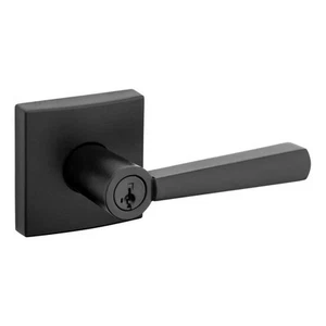 Baldwin Prestige Spyglass Matte Black Entry Door Handle SmartKey Microban - Picture 1 of 10