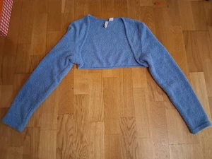 H&M Divided Basic Bolero Jäckchen Jacke Überzieher Gr. S blau  - Bild 1 von 1