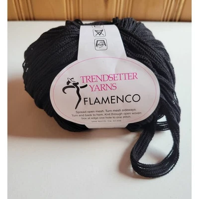 Hilos Trendsetter Hilo Flamenco en Negro Voluminoso Volantes Cinta Hilo Foto 1 de 4