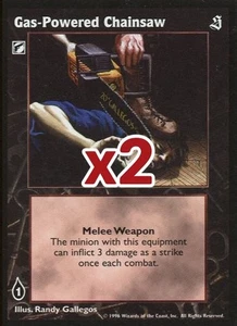 Lot von 2 Karten: Gasbetriebene Kettensäge [Sabbat Set] - VTES Karte - Bild 1 von 3