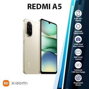Xiaomi Redmi A5 Android Cell Phone (4GB+128GB/GOLD/Dual SIM/Unlocked/NEW) - Picture 1 of 5
