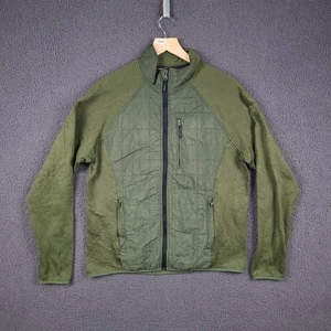 ORVIS Jacket Mens M Medium Green Puffer Hybrid Softshell Stretch Mixed Media - Picture 1 of 10
