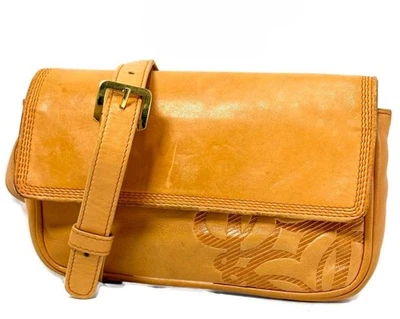 Rare Loewe Anagram Waist Pouch Body Bag Leather Used Japan Authentic - Image 1 of 4