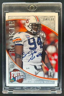 2009 Upper Deck Heroes Sen Derrick Marks Auto Silver Rookie RC #154/199 - Image 1 of 2