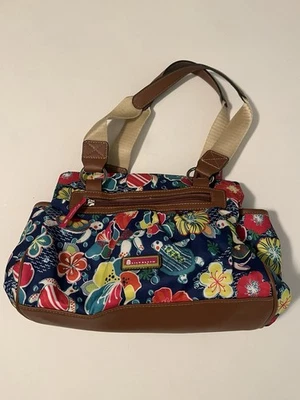 Lily Bloom Hibiscus Floral Sea Turtle Shoulder Handbag - Image 1 of 4