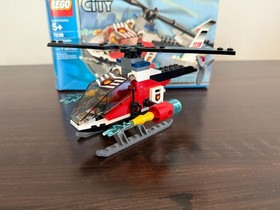 Lego 7238 City Fire Helicopter Complete Set w/Minifigure, Instructions & Box