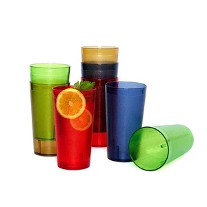 Plastic Cups Reusable, Plastic Tumblers Drinking Glasses Set of 8, Unbreakabl... - Picture 1 of 7