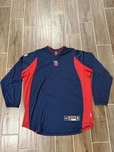 Vintage Nike Detroit Pistons Blue Pullover Warm Up Long Sleeve Jersey Mens XXL - Picture 1 of 5