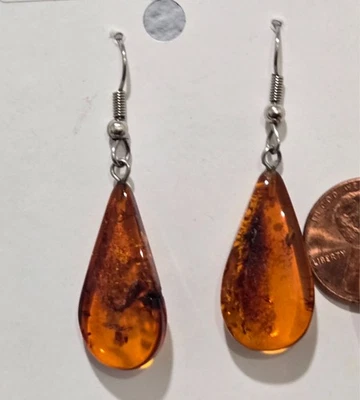 Висячие серьги | акриловые серьги-капли | женские - Изображение 1 из 2