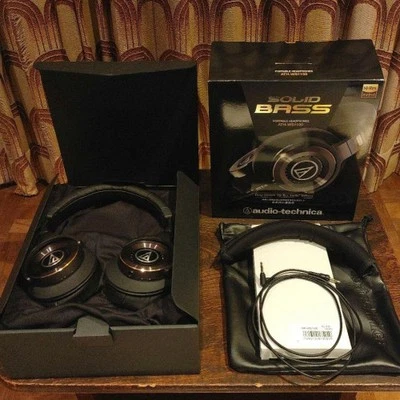 Audio-Technica ATH-WS1100 Hi-Res Headphones Wired Solid Bass Heavy Bass Used - Image 1 of 4