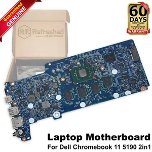 Dell Chromebook 11 5190 2-in-1 Motherboard Celeron N3350 4GB RAM 32GB SSD NJ8XT - Picture 1 of 7