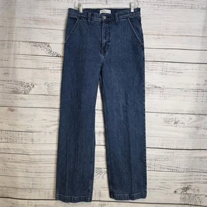 Abercrombie & Fitch 90s Relaxed Jean High Rise Size 30 Dark Wash Baggy Leg Jeans - Picture 1 of 8