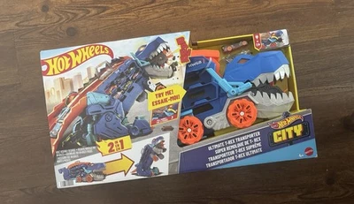 ✨ Hot Wheels HNG50 City Ultimate T-Rex Transporter, Hauler Transforms Read Below - Image 1 of 3