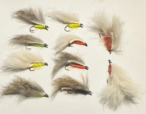 Trout Fly Fishing ZONKER Lure Flies x 10 – Mixed Selection for Autumn & Winter - Picture 1 of 3