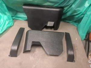 Pair New Repo 1970 1972 Chevelle Rear Armrest Filler Panels Coupe Black 70 71 72 - Picture 1 of 18