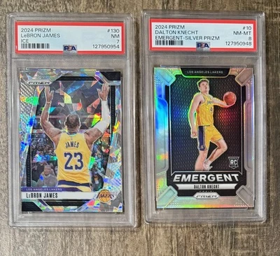 Lebron James ICE PRIZM  PSA 2024🔥Dalton Knecht Prizm SILVER ROOKIE📈Lakers🏆 - Image 1 of 4