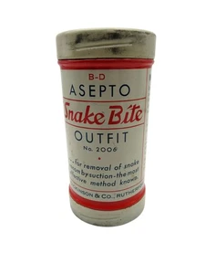 Vintage Asepto Snake Bite Outfit Dose komplett Nr 2006 mit Inhalt - Bild 1 von 10