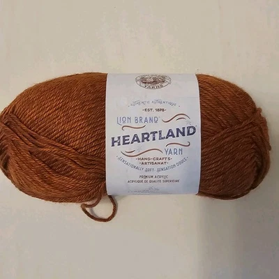 1 madeja marca león hilo Heartland #4 mediano Yosemite Aran acrílico 251 yardas Foto 1 de 4