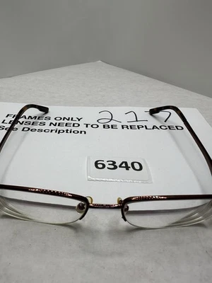 PERRY ELLIS PE264-2 Eyeglasses Frame Half Rimless 51-18-135 Dark Brown - Image 1 of 4