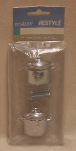 SET OF 2 NEW RESTORE & RESTYLE DRAWER PULLS SILVER POTS - Picture 1 of 1