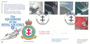 (139643) Classic Cars SIGNED GB RAF FDC42 FDC 41(F) Squadron BFPS 1996 - Picture 1 of 2