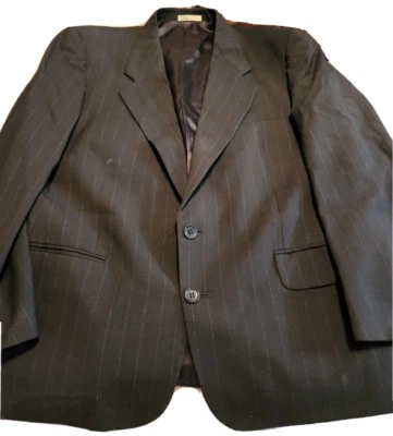 Louis Feraud Para Hombres Talla 40S Azul Marino Lana Traje Chaqueta Blazer Rayas Dillard's Foto 1 de 4