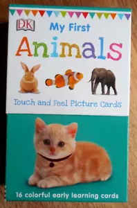 NEW DK "My First Touch and Feel Picture Cards" Animals with Parent Guide - Imagen 1 de 4