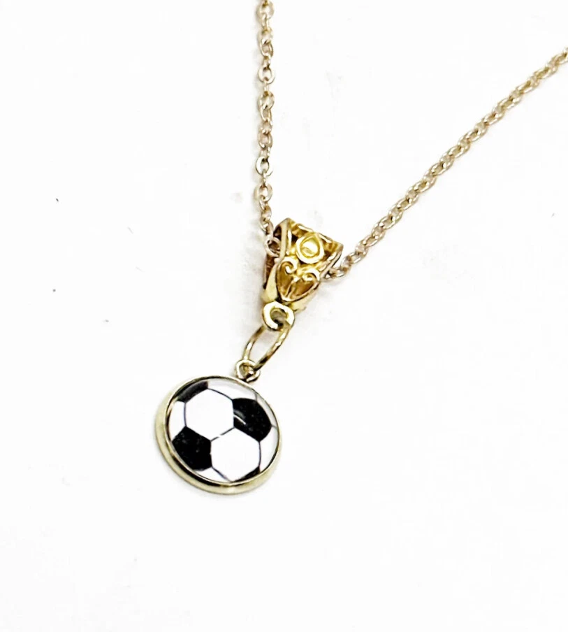 Collar colgante de fútbol, ​​mamá de fútbol, ​​jugador de fútbol, ​​hija de fútbol Foto 1 de 1