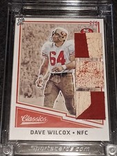 Dave Wilcox 49ers card Game Worn, 3 patches! 2/5!!! 1950's HS all-star jersey!