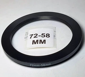 Metal 72-58mm Step-Down Lens Adapter Ring 72mm-58mm E72-E58 72mm-58 Stepping - Picture 1 of 9