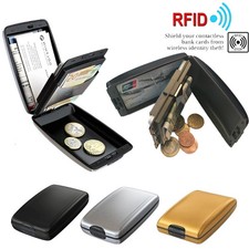 RFID Anti-Theft Blocking Hard Case Wallet Credit Card  Aluminum Storage Holder