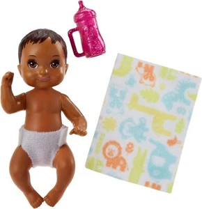 Mattel Bambino Marrone Scuro | Barbie FHY81 | Babysitter | Famiglia Bambola - Foto 1 di 4