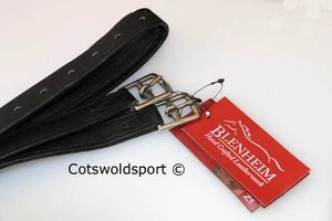 CS English Stirrup Leathers Bonded Nylon Core Non Stretch 61" (1.55M) Black - Picture 1 of 1