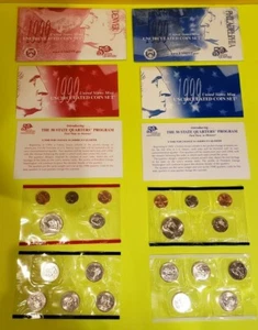 Lotto 1999-P 1999-D Stati Uniti Zecca Non Circolata 18 Monete Set con Quartieri di Stato - Foto 1 di 6