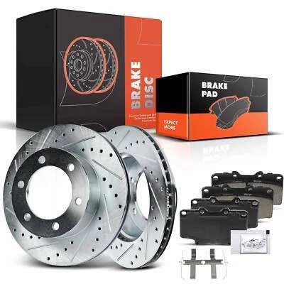 Front Side Drilled Brake Rotor & Brake Pad for Toyota 4Runner 1996-2002 Tacoma - Image 1 of 4