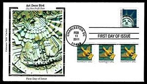 USA, SCOTT # 4490 & 4495, COLORANO FDC COVER LIBERTY & ART DECO WITH PNC #P1111 - Picture 1 of 1