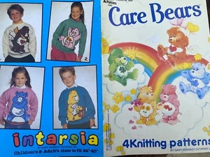 Gary Kennedy Intarsia  Care Bears 4 Sweaters Child & Adult 24-40" in DK - Picture 1 of 2