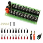 1X Power Distribution Board 3 Inputs 2 x 10 Outputs for DC AC Voltage PCB005